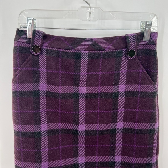 Loft Tweed Purple Skirt Size 4P - Picture 3 of 7